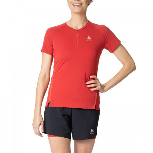 T-Shirt Running / Trail Femme Odlo ½ zip X-Alp - montisport.fr