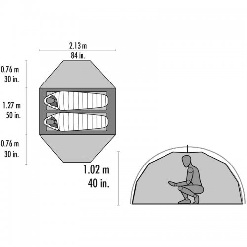 Tente Randonnée MSR Elixir 2 - montisport.fr