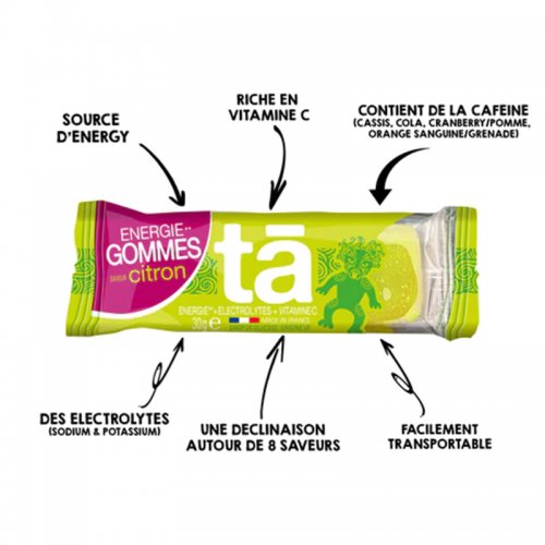 Gomme Energétique TA Energy Citron Vert Menthe - montisport.fr