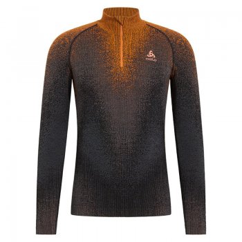 Haut Technique Ski Homme Odlo ½ Zip Blackcomb - montisport.fr